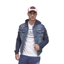 Veste Jeans Bi-matière homme modèle Dutch Used