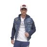 Veste Jeans Bi-matière homme modèle Dutch Used Veste Jeans Bi-matière homme modèle Dutch Used