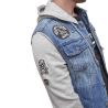 Veste Jeans Bi-matière homme modèle Dutch Used Veste Jeans Bi-matière homme modèle Dutch Used