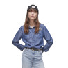 Chemise femme effet jean avec bouton Chemise femme effet jean avec bouton