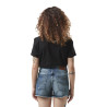 T-shirt femme en acid wash avec print en coton Snake
