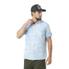 Chemise homme Chambray imprimé fleurs en coton Chemise homme Chambray imprimé fleurs en coton