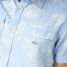 Chemise homme Chambray imprimé fleurs en coton Chemise homme Chambray imprimé fleurs en coton