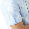 Chemise homme Chambray imprimé fleurs en coton Chemise homme Chambray imprimé fleurs en coton