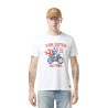 T-shirt homme slub col rond avec print en coton Ride