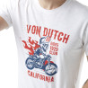 T-shirt homme slub col rond avec print en coton Ride