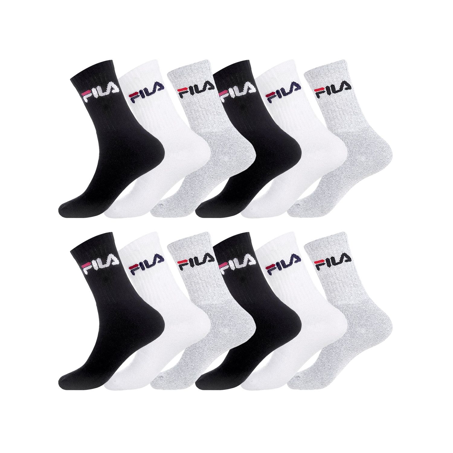 Lot de 12 Paires de Chaussettes Tennis Assorties