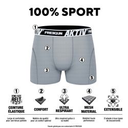 Lot de 4 boxers en coton homme Aktiv