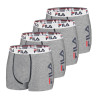 Lot de 4 Boxers Homme FILA 5040 coton couleur gris