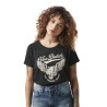 T-shirt femme col rond print devant Famous T-shirt femme col rond print devant Famous