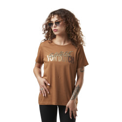 T-shirt femme col rond avec...