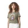 T-shirt femme col rond avec print en coton Roses T-shirt femme col rond avec print en coton Roses