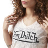 T-shirt femme en col v avec print devant Classic T-shirt femme en col v avec print devant Classic