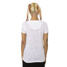 T-shirt femme en col v avec print devant Classic