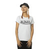 T-shirt femme col rond en slub coton avec print devant Slub T-shirt femme col rond en slub coton avec print devant Slub