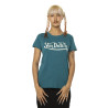 T-shirt femme col rond en slub coton avec print devant Slub T-shirt femme col rond en slub coton avec print devant Slub