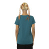 T-shirt femme col rond en slub coton avec print devant Slub T-shirt femme col rond en slub coton avec print devant Slub