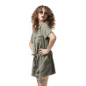 Combinaison short femme manches courtes effet denim léger Jean Combinaison short femme manches courtes effet denim léger Jean