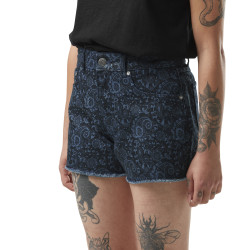 Short femme denim allover...