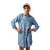 Robe femme chemise effet denim léger Jean