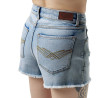 Short femme denim uni Brut