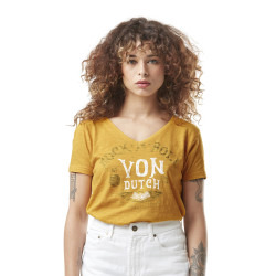 T-shirt femme en col v...