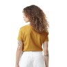 T-shirt femme en col v jersey flamme en coton Vintage T-shirt femme en col v jersey flamme en coton Vintage