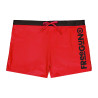 Shorty de bain enfant uni avec logo rubber print couleur