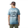 T-shirt homme slub col rond avec print en coton Pist