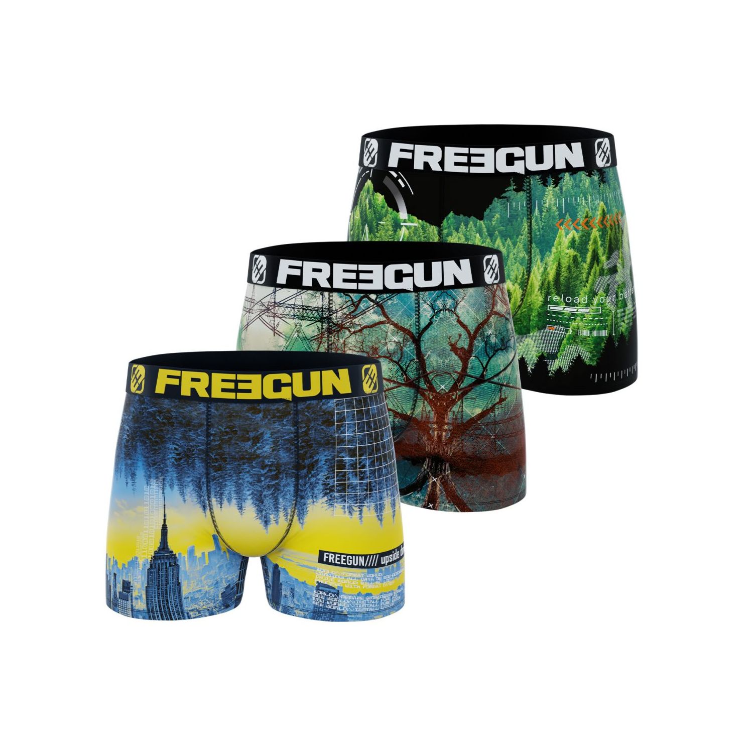 Lot de 3 boxers homme recyclé Numeric Nature