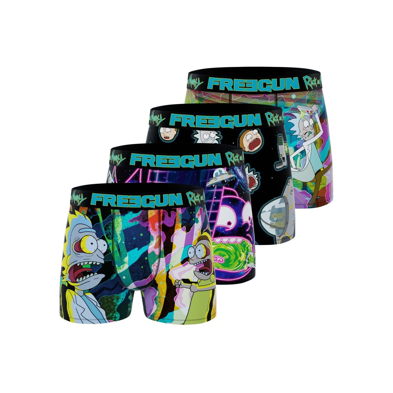 Lot de 4 Boxers homme Rick and Morty G1 Lot de 4 Boxers homme Rick and Morty G1