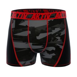 Lot de 4 Boxers homme Aktiv Sport Fluo surpiqûres colorées