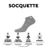 Lot de 5 Paires de chaussettes tiges courtes rayées modèle PC 0373