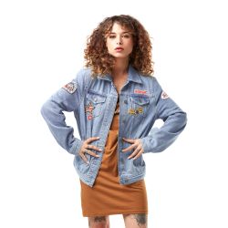 Veste Jeans femme Sally Used Bleu