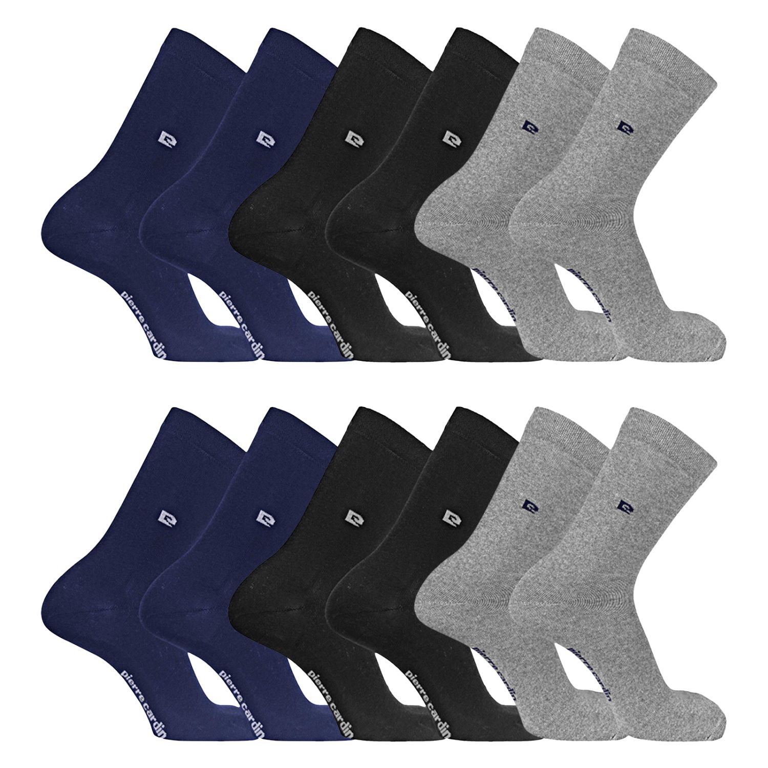 Lot de 6 Paires de chaussettes de ville unies modèle PC 00399