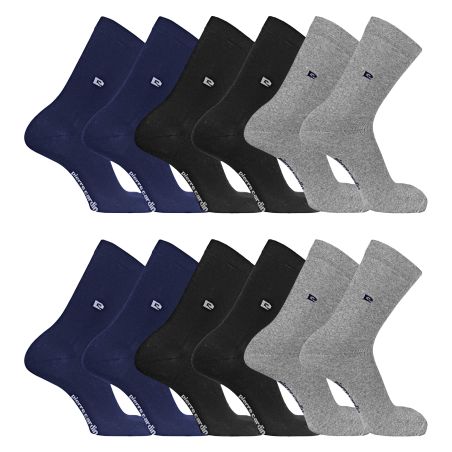 Lot de 6 Paires de chaussettes de ville unies modèle PC 00399