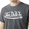T-shirt homme col rond avec logo et traitement vintage en coton Von