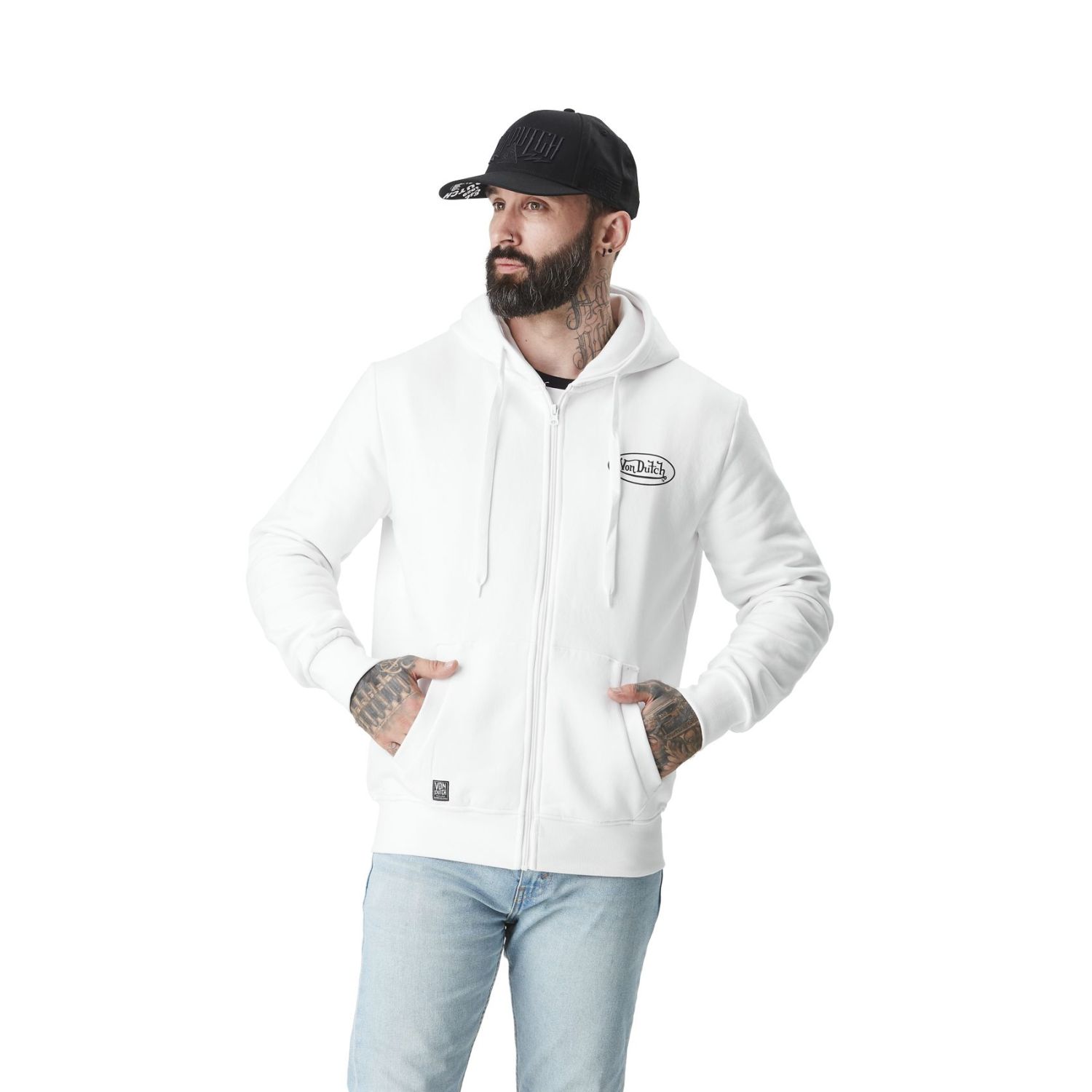 Sweat zippé homme avec patch Sweat zippé homme avec patch