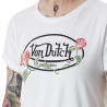 T-shirt femme à col rond avec print devant Roses