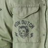 Veste homme militaires avec badges en coton M65