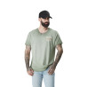 T-shirt homme col V en slub avec traitement et print Naive T-shirt homme col V en slub avec traitement et print Naive