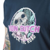T-shirt femme à col rond avec print et bouclette devant Fleurs