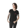 T-shirt femme en col V avec poche et print Rock T-shirt femme en col V avec poche et print Rock