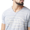 T-shirt homme col v avec traitement en coton Ron