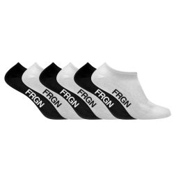 Lot de 6 paires de chaussettes tiges courtes homme Freegun noir/blanc