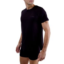 Lot de 2 t-shirts homme col rond avec broderie sur la poitrine