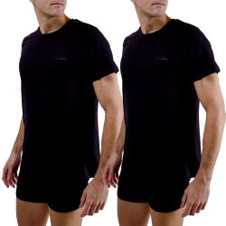 Lot de 2 t-shirts homme col rond avec broderie sur la poitrine