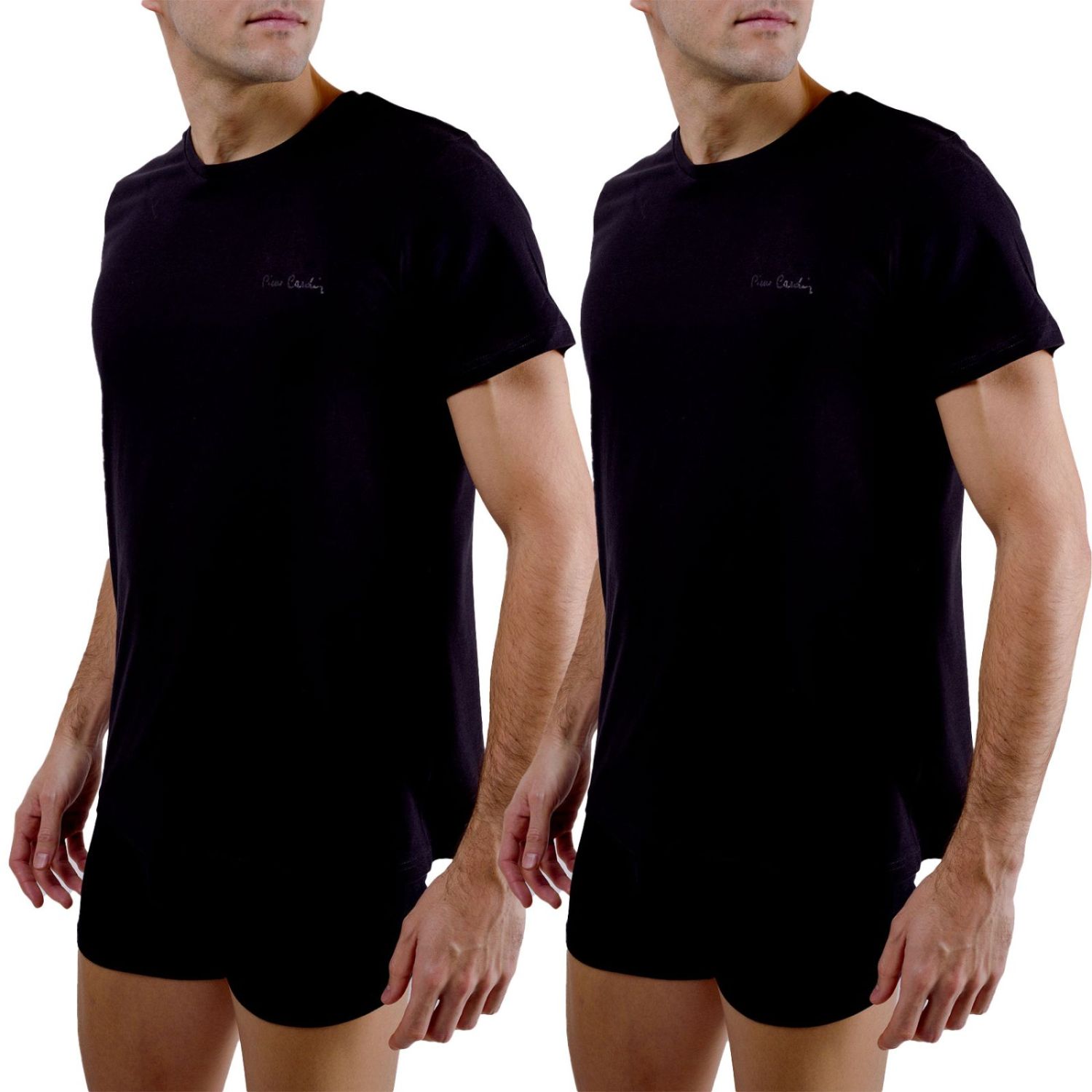 Lot de 2 t-shirts homme col rond avec broderie sur la poitrine