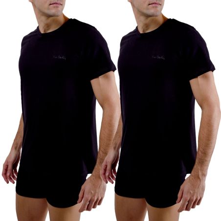 Lot de 2 t-shirts homme col rond avec broderie sur la poitrine