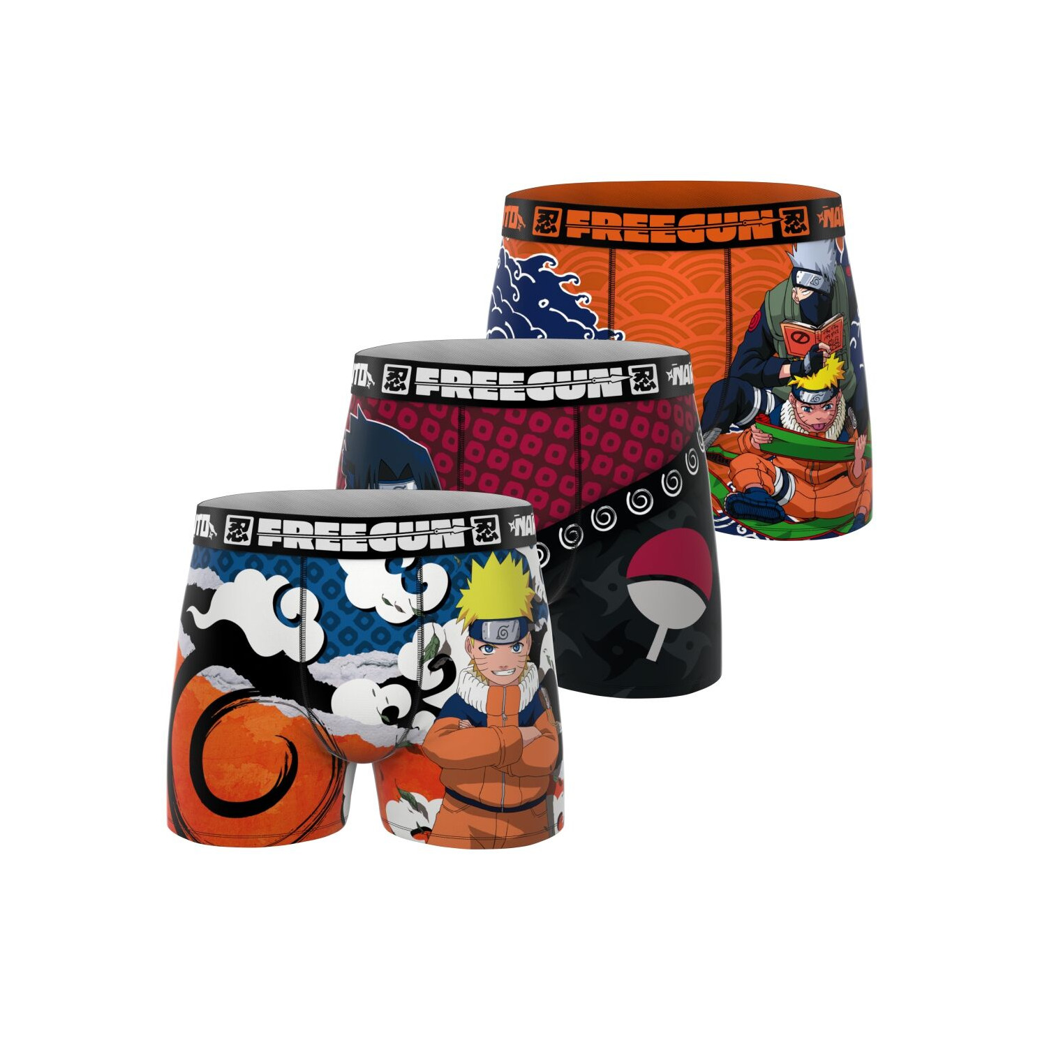 Lot de 3 boxers enfant Naruto Classic Lot de 3 boxers enfant Naruto Classic